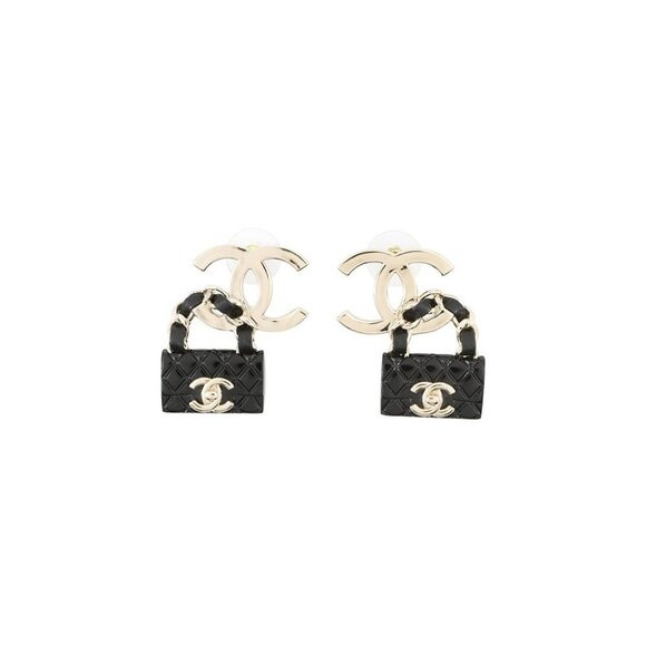 CHANEL MatelasseBag Motif Earrings Metal - Picture 11 of 14